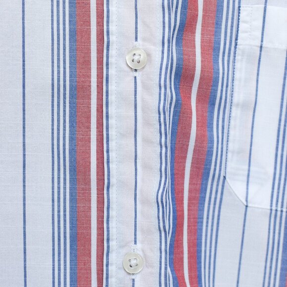 Frank & Eileen Grayson The Hero Button Down Shirt Red & Blue Stripe Cotton Sz XL - Picture 5 of 12